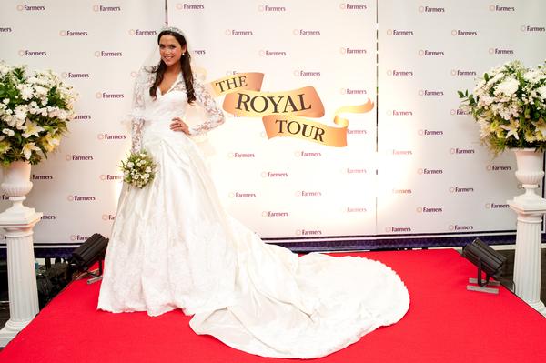 Royal wedding dress replica revealed at Farmers in Auckland